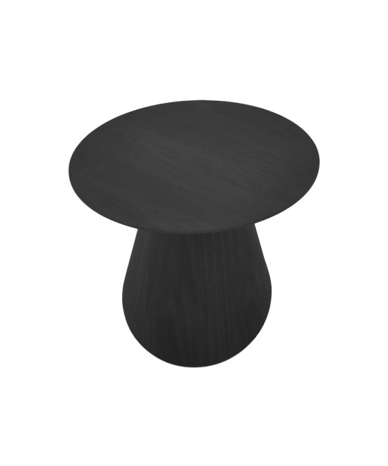 Τραπέζι σαλονιού Donda pakoworld mdf σε μαύρη απόχρωση Φ80x45εκ