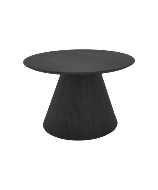 Τραπέζι σαλονιού Donda pakoworld mdf σε μαύρη απόχρωση Φ80x45εκ