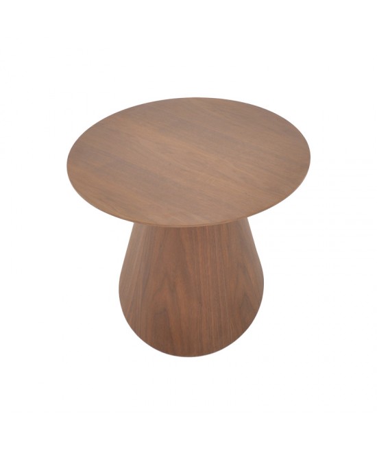 Τραπέζι σαλονιού Donda pakoworld mdf σε καρυδί απόχρωση Φ80x45εκ