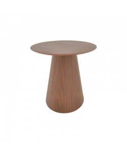 Τραπέζι σαλονιού Donda pakoworld mdf σε καρυδί απόχρωση Φ60x40εκ