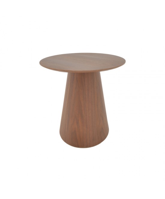 Τραπέζι σαλονιού Donda pakoworld mdf σε καρυδί απόχρωση Φ60x40εκ