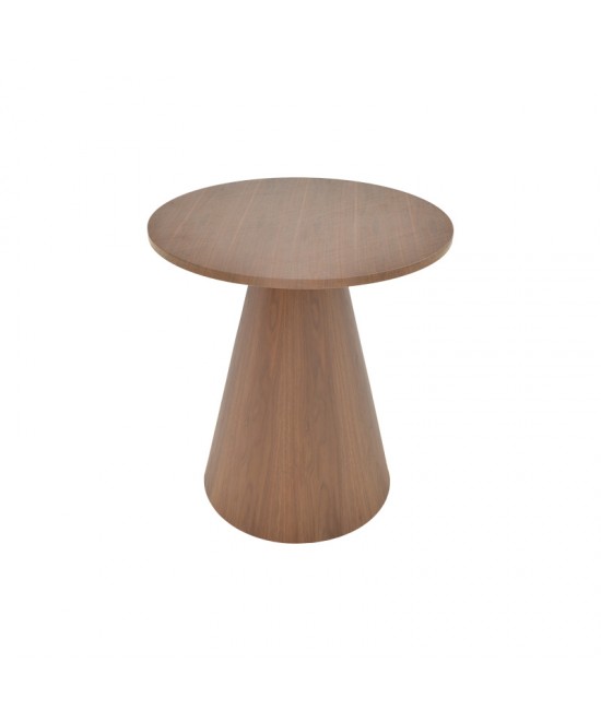 Βοηθητικό τραπέζι Donda pakoworld mdf καρυδί Φ45x50εκ