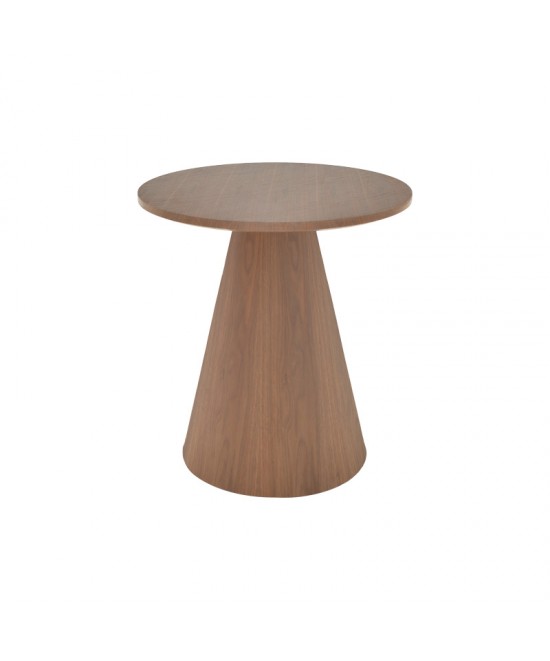 Βοηθητικό τραπέζι Donda pakoworld mdf καρυδί Φ45x50εκ