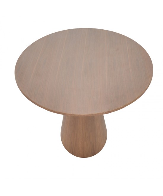 Tραπέζι Donda pakoworld mdf καρυδί Φ100x76εκ