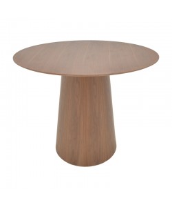 Tραπέζι Donda pakoworld mdf καρυδί Φ100x76εκ