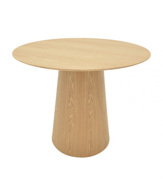Tραπέζι Donda pakoworld mdf sonoma Φ100x76εκ