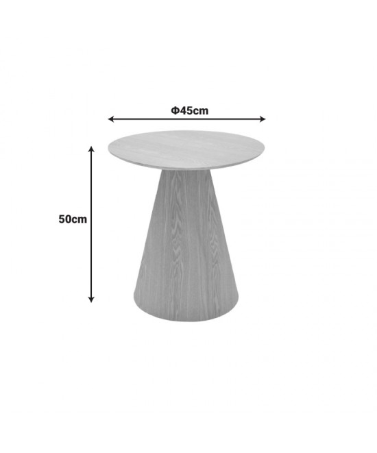Βοηθητικό τραπέζι Donda pakoworld mdf sonoma Φ45x50εκ