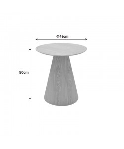 Βοηθητικό τραπέζι Donda pakoworld mdf sonoma Φ45x50εκ