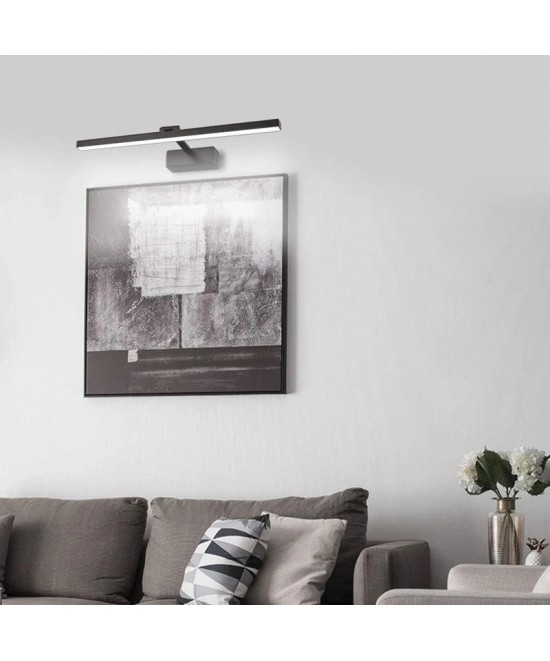 Φωτιστικό τοίχου-απλίκα Debiwen pakoworld led μέταλλο μαύρο 60x10x6εκ