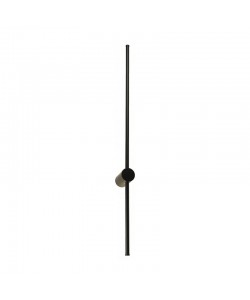 Φωτιστικό τοίχου-απλίκα Eftenbo pakoworld led μέταλλο μαύρο Φ8x80εκ