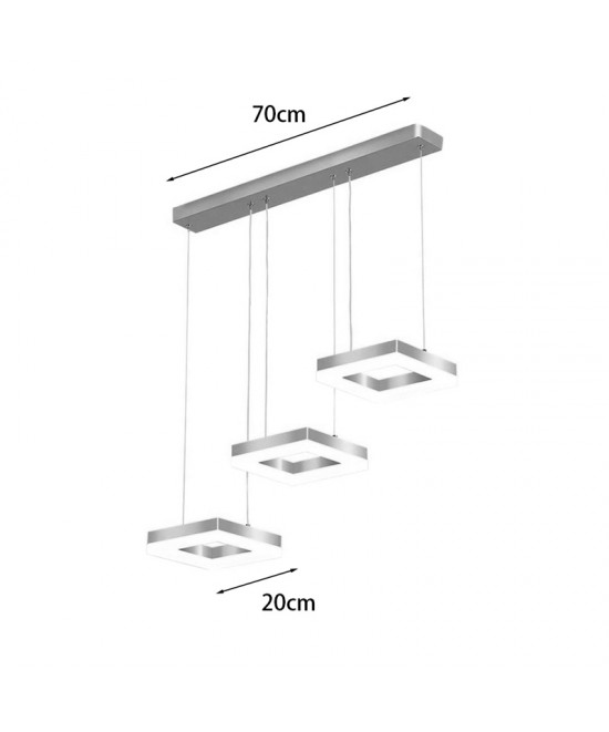 Φωτιστικό οροφής τρίφωτο Benor pakoworld led μέταλλο χρυσό 70x20x15εκ