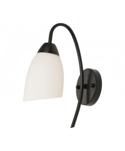 Φωτιστικό τοίχου-απλίκα Berak pakoworld E27 μέταλλο μαύρο-λευκο 10x10x17εκ