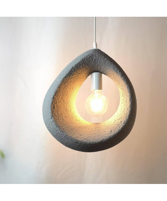 Φωτιστικό οροφής Ferclyn pakoworld E27 ps σε ανοιχτό γκρι 32x24x35εκ