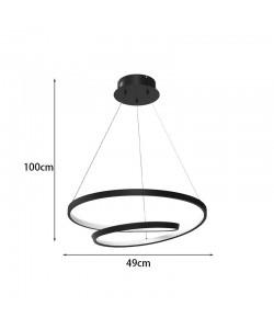 Φωτιστικό οροφής Rexon pakoworld led μέταλλο μαύρο Φ49x12εκ