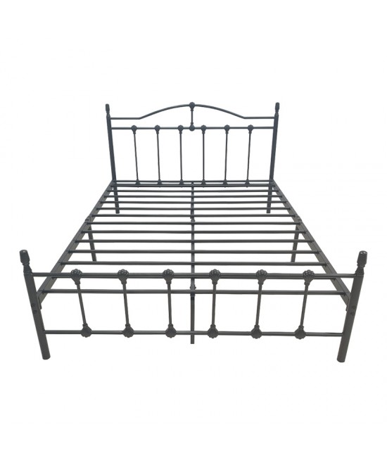 Κρεβάτι Wotso pakoworld μεταλλικό σε μαύρη απόχρωση 150x200εκ