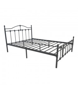 Κρεβάτι Wotso pakoworld μεταλλικό σε μαύρη απόχρωση 150x200εκ