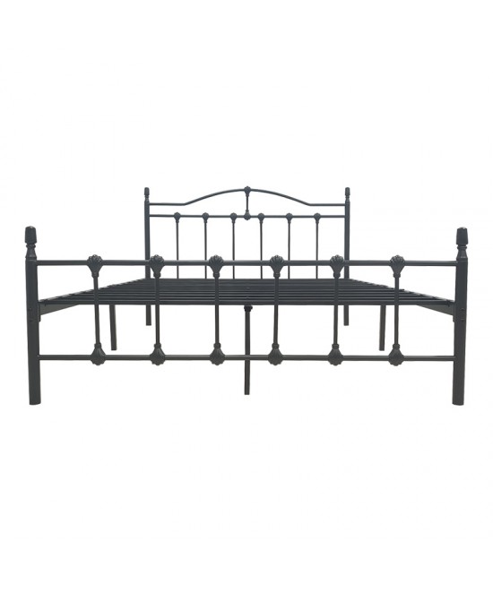 Κρεβάτι Wotso pakoworld μεταλλικό σε μαύρη απόχρωση 150x200εκ