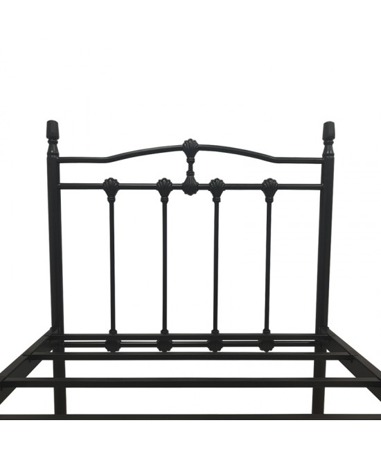Κρεβάτι Wotso pakoworld μεταλλικό σε μαύρη απόχρωση 90x190εκ