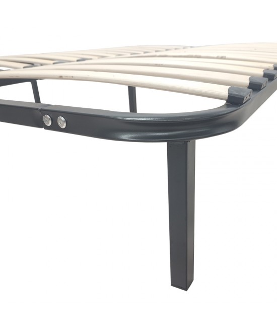 Σομιές μεταλλικός Amaso pakoworld σε μαύρη απόχρωση 160x200x28εκ