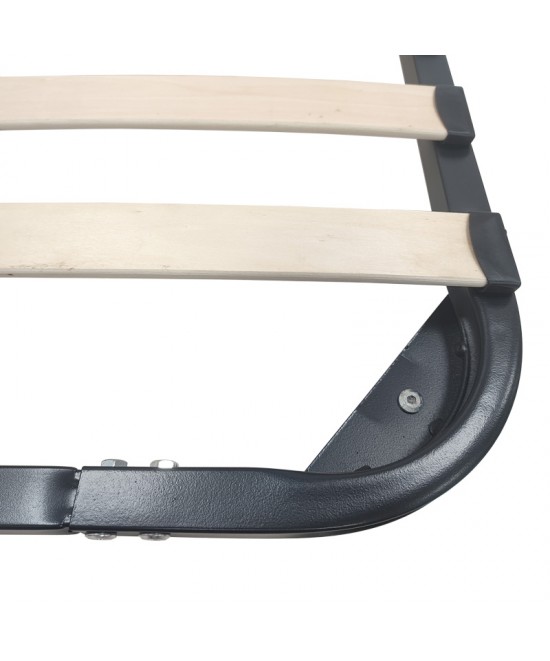 Σομιές μεταλλικός Amaso pakoworld σε μαύρη απόχρωση 160x200x28εκ