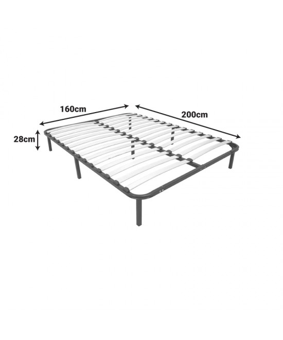 Σομιές μεταλλικός Amaso pakoworld σε μαύρη απόχρωση 160x200x28εκ