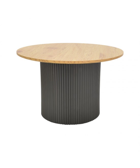 Tραπέζια σαλονιού Dovel pakoworld mdf σετ 2τεμ. sonoma-μαύρο