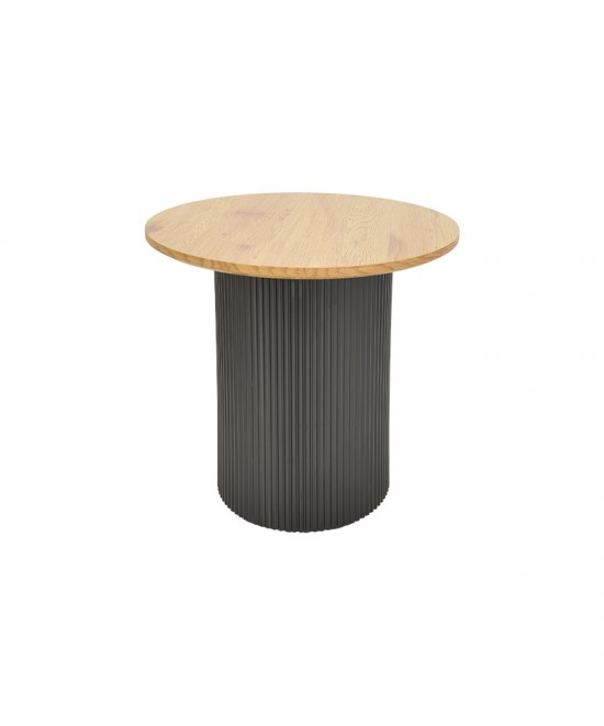 Tραπέζια σαλονιού Dovel pakoworld mdf σετ 2τεμ. sonoma-μαύρο