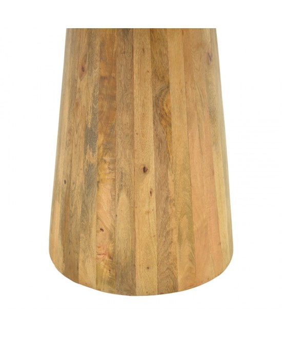 Τραπέζι Rahma I pakoworld μασιφ ξύλο mango 3εκ σε φυσική απόχρωση Φ120x77εκ