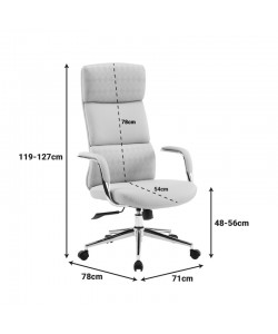 Καρέκλα γραφείου διευθυντή Bendona pakoworld pu σε κόκκινη απόχρωση 71x78x119-127εκ