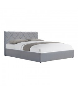 Κρεβάτι Dreamie pakoworld με αποθηκευτικό χώρο βελούδο γκρι 160x200εκ