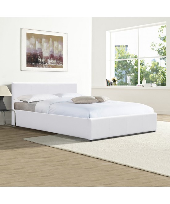 Κρεβάτι Dellia pakoworld με αποθηκευτικό χώρο pu λευκό 150x200εκ Κρεβάτι Dellia pakoworld με αποθηκευτικό χώρο pu λευκό 150x200εκ