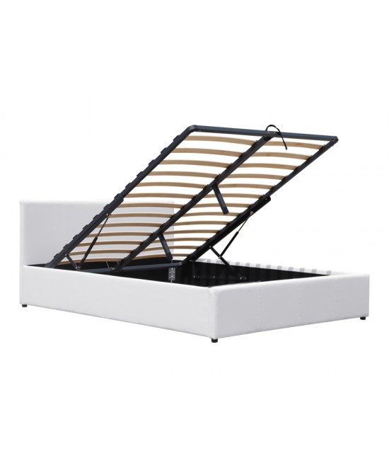 Κρεβάτι Dellia pakoworld με αποθηκευτικό χώρο pu λευκό 150x200εκ Κρεβάτι Dellia pakoworld με αποθηκευτικό χώρο pu λευκό 150x200εκ