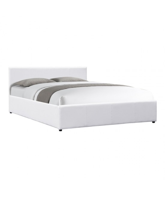 Κρεβάτι Dellia pakoworld με αποθηκευτικό χώρο pu λευκό 150x200εκ Κρεβάτι Dellia pakoworld με αποθηκευτικό χώρο pu λευκό 150x200εκ