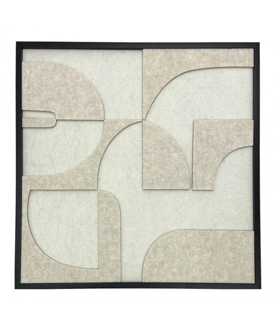 Πίνακας με πλαίσιο Jeire Inart λευκό 62x2.5x62εκ