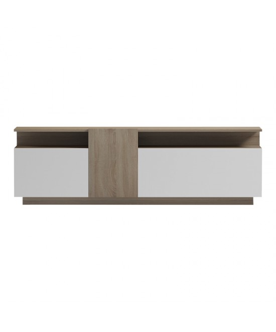 Μπουφές Vendora pakoworld σε sonoma-λευκή απόχρωση 150x29.5x46.3εκ