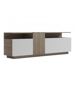 Μπουφές Vendora pakoworld σε sonoma-λευκή απόχρωση 150x29.5x46.3εκ