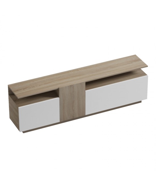Μπουφές Vendora pakoworld σε sonoma-λευκή απόχρωση 150x29.5x46.3εκ