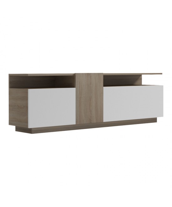 Μπουφές Vendora pakoworld σε sonoma-λευκή απόχρωση 150x29.5x46.3εκ