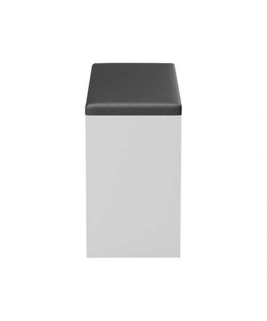 Παπουτσοθήκη-σκαμπό Deboule pakoworld 8 ζευγών σε λευκή-μαύρη απόχρωση 90x30x46εκ