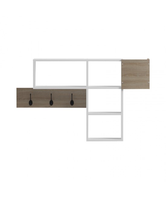 Κρεμάστρα τοίχου Wenia pakoworld σε sonoma-λευκό 99.5x15x61εκ