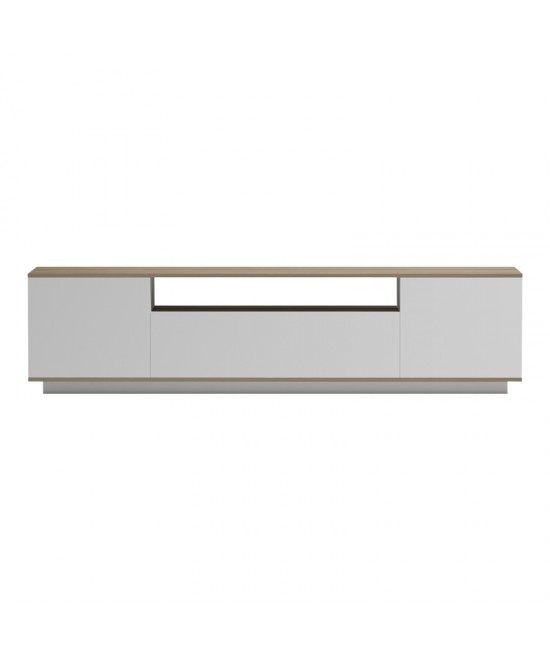 Έπιπλο τηλεόρασης Winey pakoworld σε sonoma-λευκή απόχρωση 180x44.5x44.5εκ