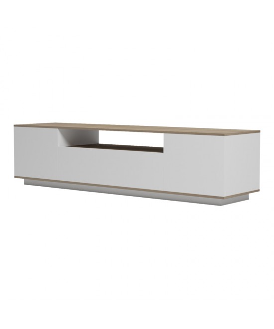 Έπιπλο τηλεόρασης Winey pakoworld σε sonoma-λευκή απόχρωση 180x44.5x44.5εκ