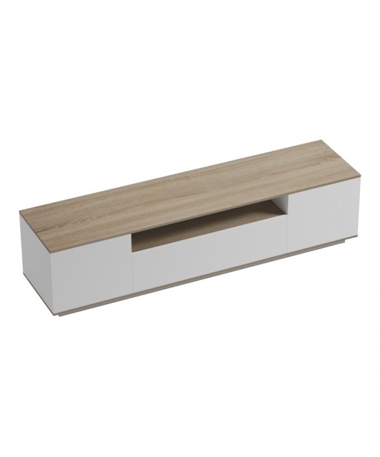 Έπιπλο τηλεόρασης Winey pakoworld σε sonoma-λευκή απόχρωση 180x44.5x44.5εκ