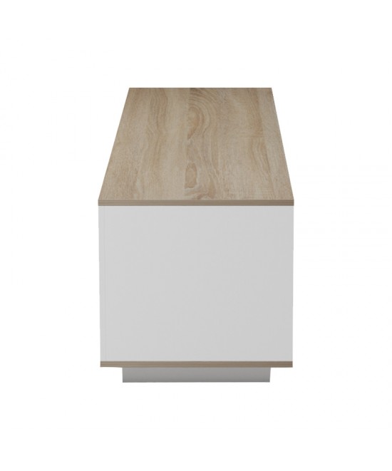 Έπιπλο τηλεόρασης Winey pakoworld σε sonoma-λευκή απόχρωση 180x44.5x44.5εκ