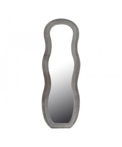 Καθρέπτης Glinde Inart βελούδο σε γκρι απόχρωση 50x3.3x150εκ
