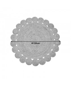 Χαλί Voni Inart φυσικό γιούτα Φ150x1εκ