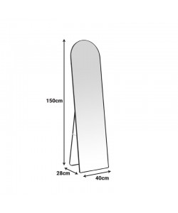 Καθρέπτης Plaza pakoworld αλουμίνιο σε χρυσή απόχρωση 40x28x150εκ