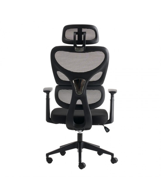 Καρέκλα γραφείου διευθυντή Cadrey pakoworld mesh μαύρο 67x64x120-128εκ