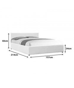 Κρεβάτι Dellia pakoworld με αποθηκευτικό χώρο pu μαύρο 150x200εκ