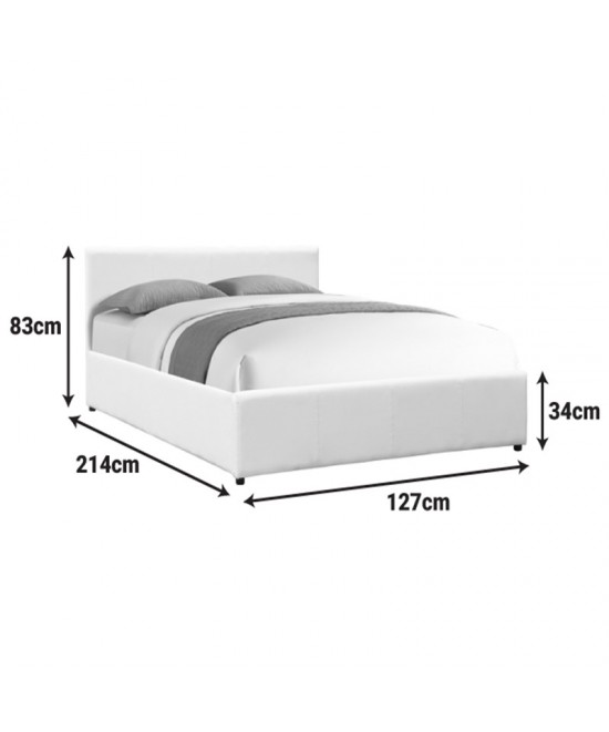 Κρεβάτι Dellia pakoworld με αποθηκευτικό χώρο pu μαύρο 120x200εκ